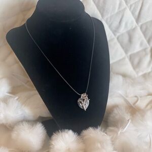 Elegant Silver Heart Pendant Necklace